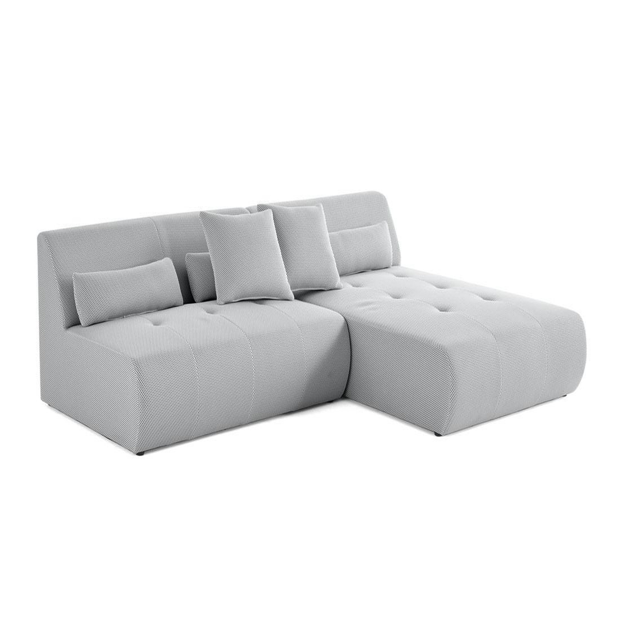 Voir la diapositive 3 : LISA DESIGN Onyx - canapé modulable d'angle réversible 4 places - en tissu mailles 3d