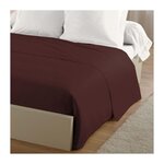 LOVELY HOME LOVELY HOME Drap Plat 100% coton 180x290 cm -1 personne - Marron