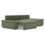 Voir la diapositive 3 : LISA DESIGN Elvona - canapé droit 3 places convertible avec coffre en tissu texturé