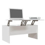 Voir la diapositive 4 : VIDAXL Table basse Blanc 102x50,5x46,5 cm Bois d'ingenierie