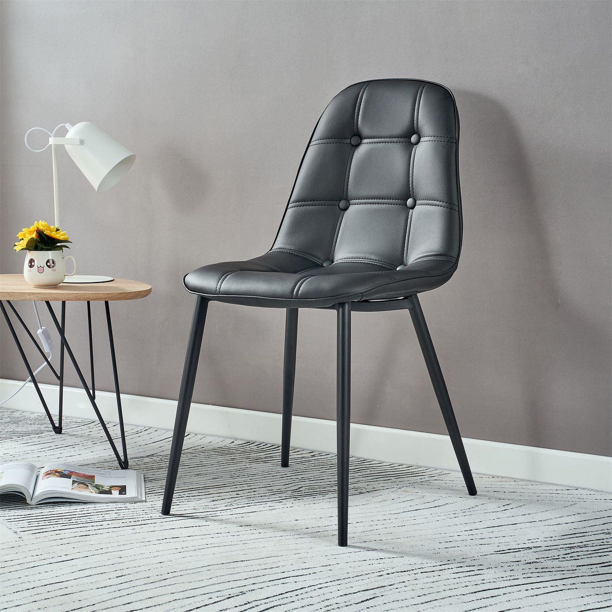 Voir la diapositive 2 : IDIMEX Lot de 4 chaises alvaro, en synthétique