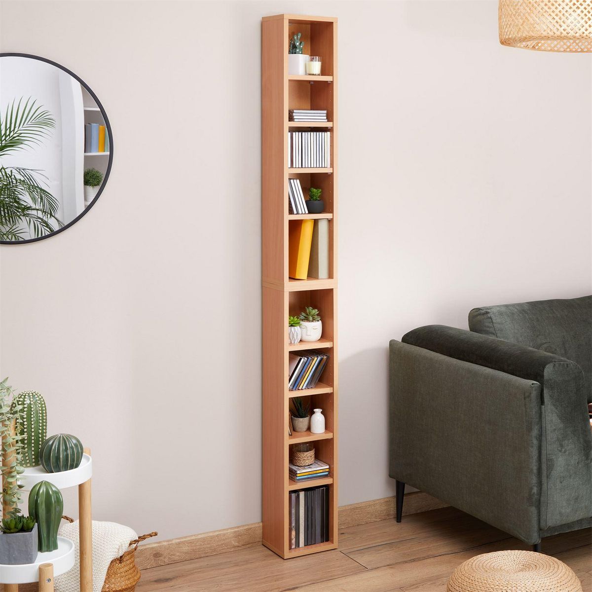 IDIMEX Etagères modulables MUSIQUE pour CD et DVD, en mélaminé