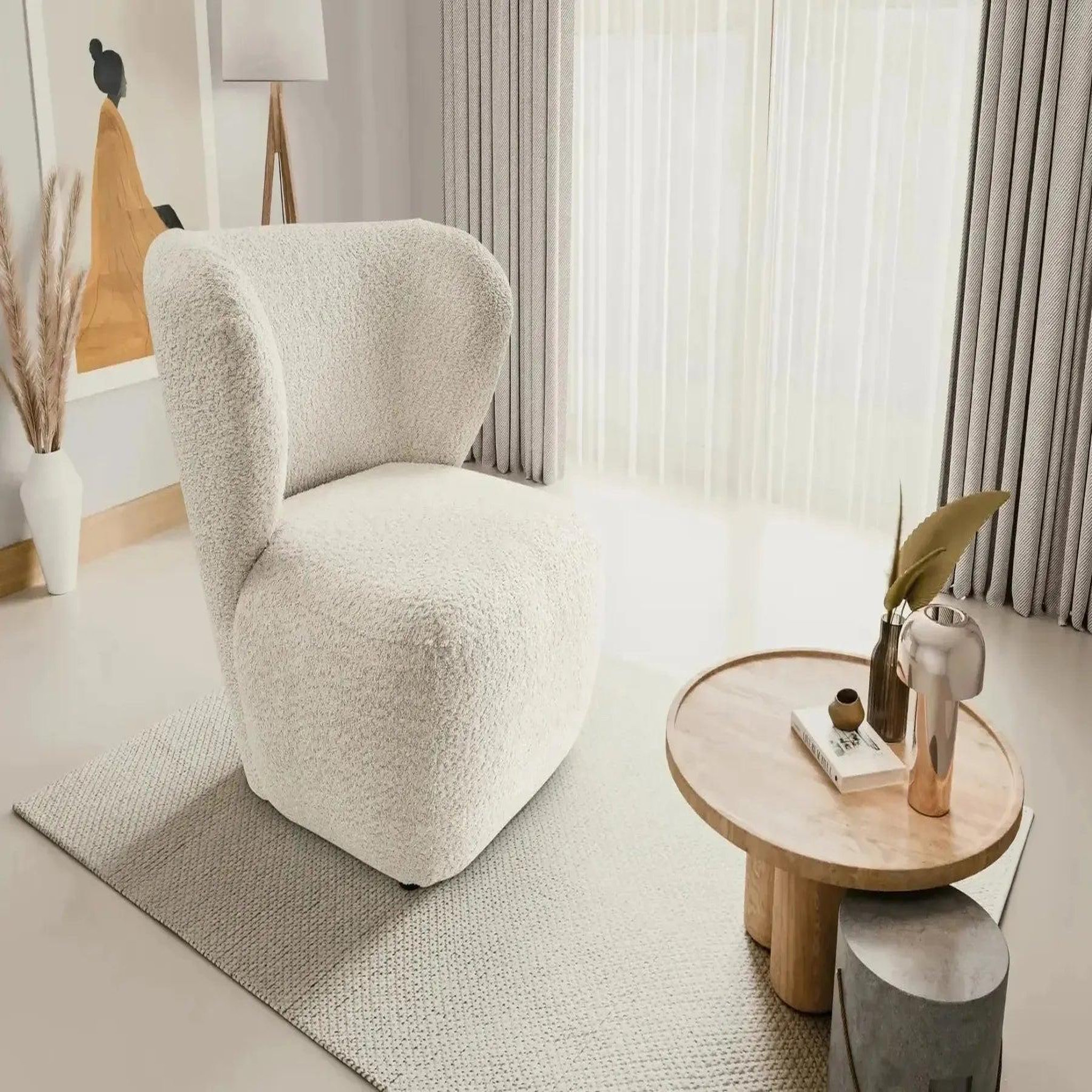 Voir la diapositive 2 : CASANOVA PARIS Capri - fauteuil tissu bouclette