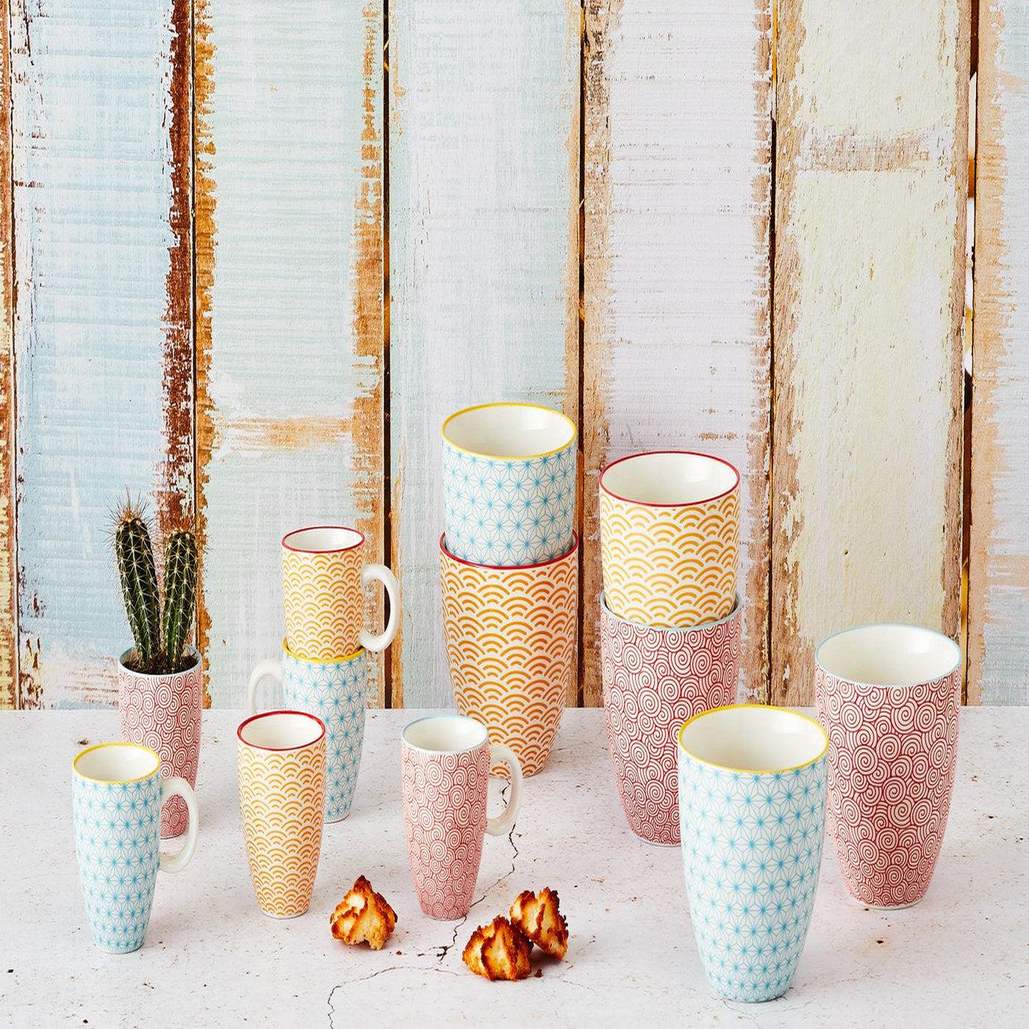 Voir la diapositive 6 : BJORN Tasse pattern 9cl - 6 pièces - color