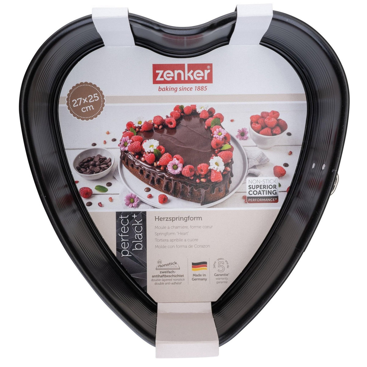 ZENKER Moule à Charnière en Forme de Cœur 24 x 28 x 7 cm Zenker PerfectBack+