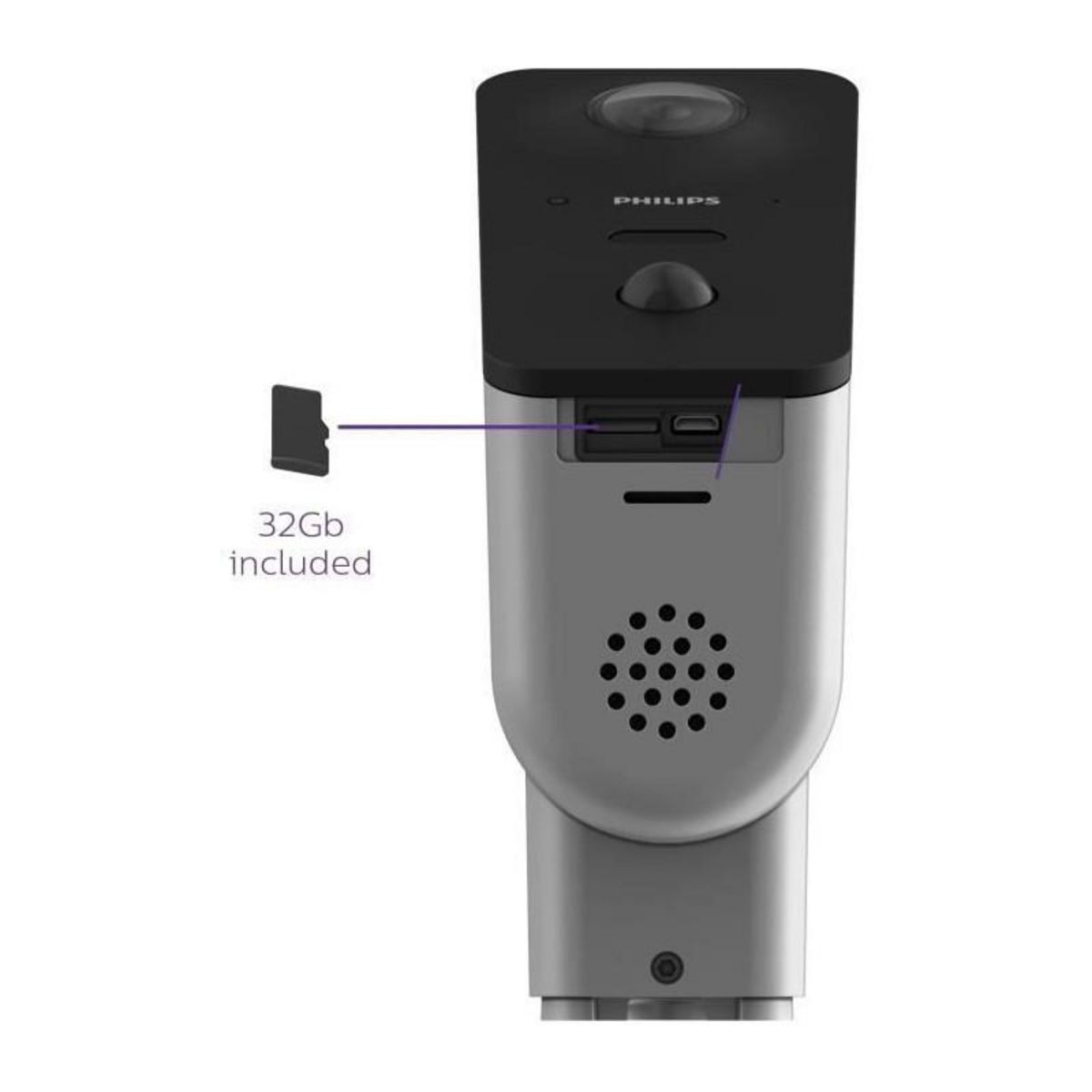 Philips Caméra motorisée extérieure PHILIPS 531050 Autotracking WelcomeEye View