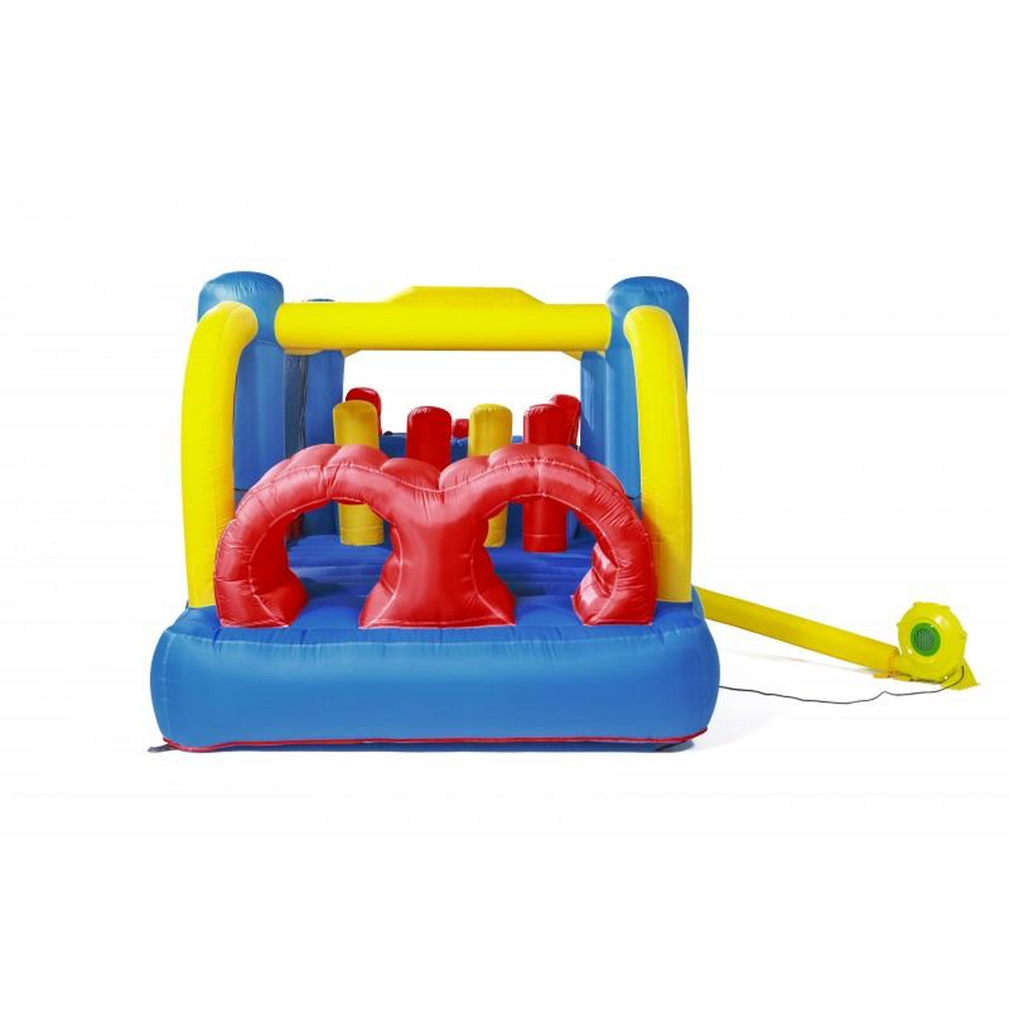 Voir la diapositive 4 : AIRMYFUN Château gonflable : aire de jeux gonflable avec obstacles et double toboggan - surface de jeux : 560 x 255 x 190 cm - Wipe out