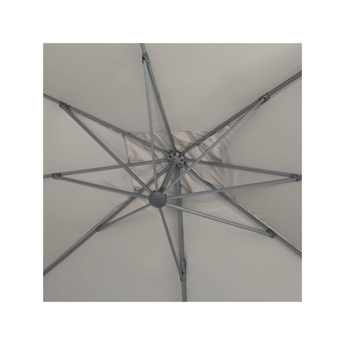 Habitat et Jardin Parasol jardin déporté Alu  Sun 4  - Rectangle - 3 x 4 m + Housse de protection - Gris