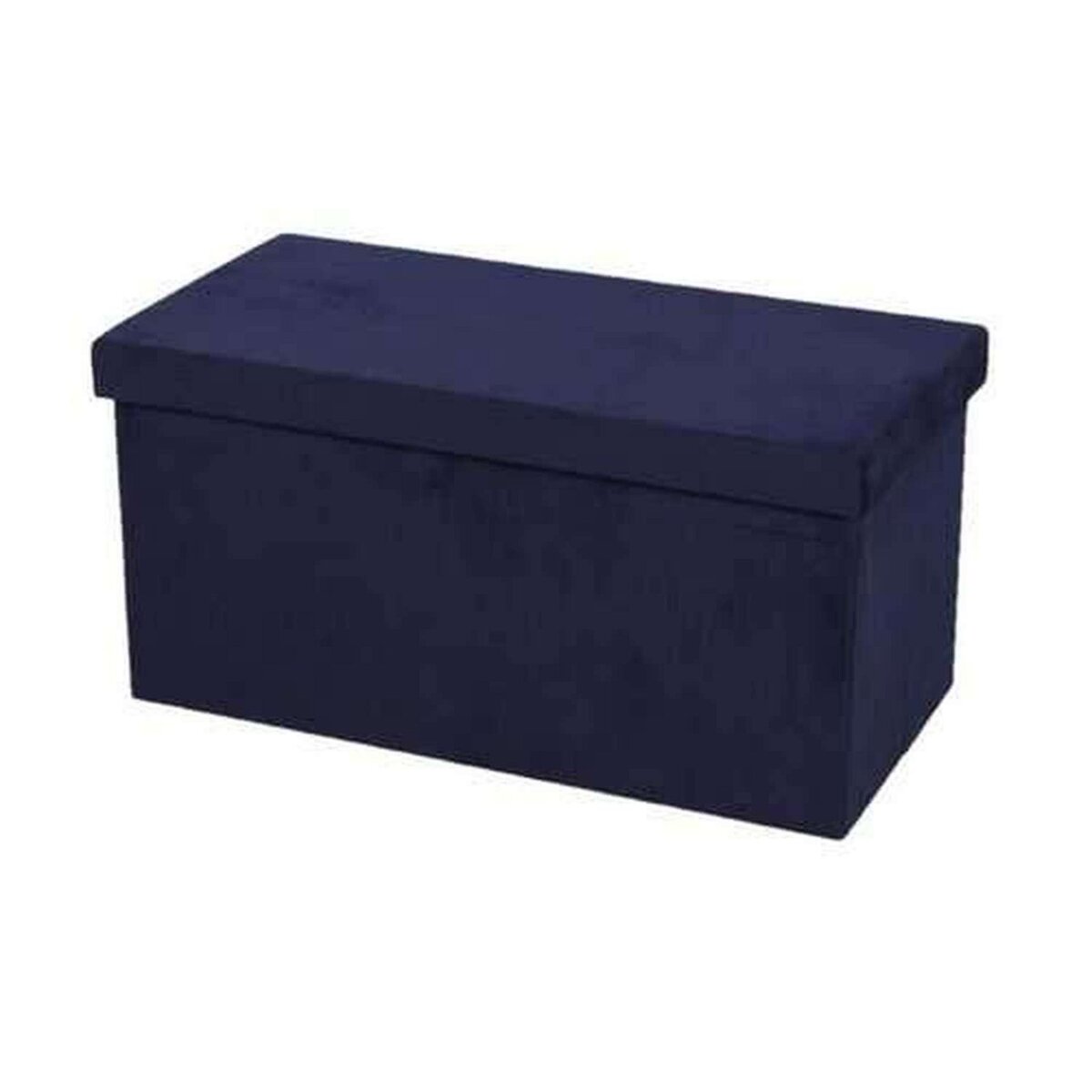 DIVERS Banc de rangement pliable Kube en velours côtelé - Bleu