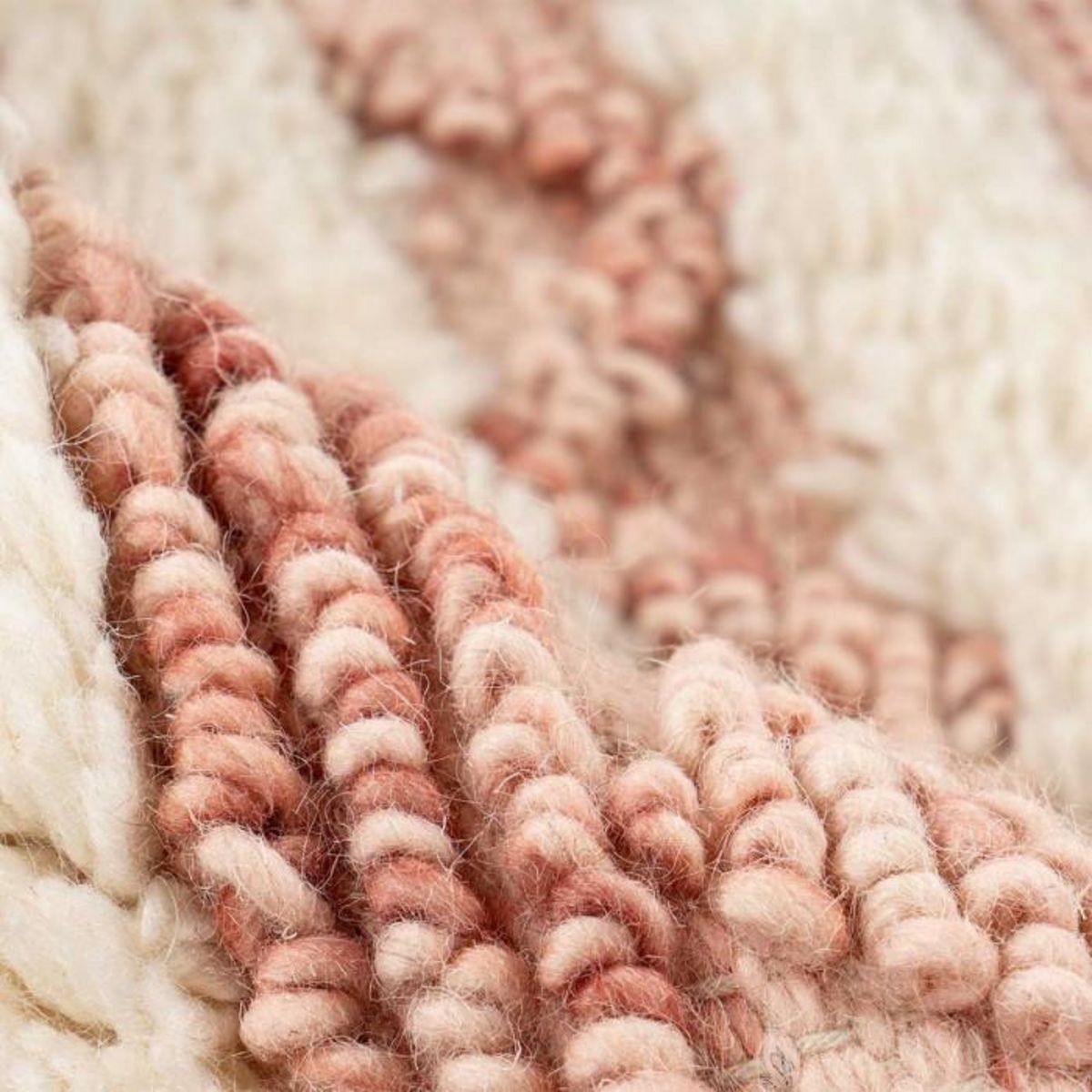 Paris Prix Tapis Bohème Fait à la Main  Bohist II  Rose & Crème