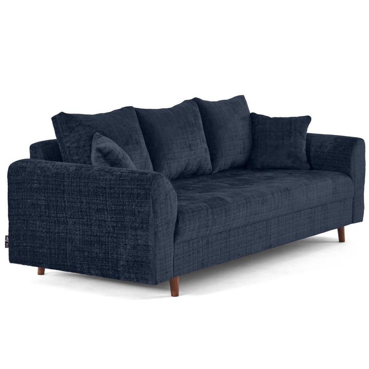 LISA DESIGN Rune - canapé droit 3 places en velours texturé