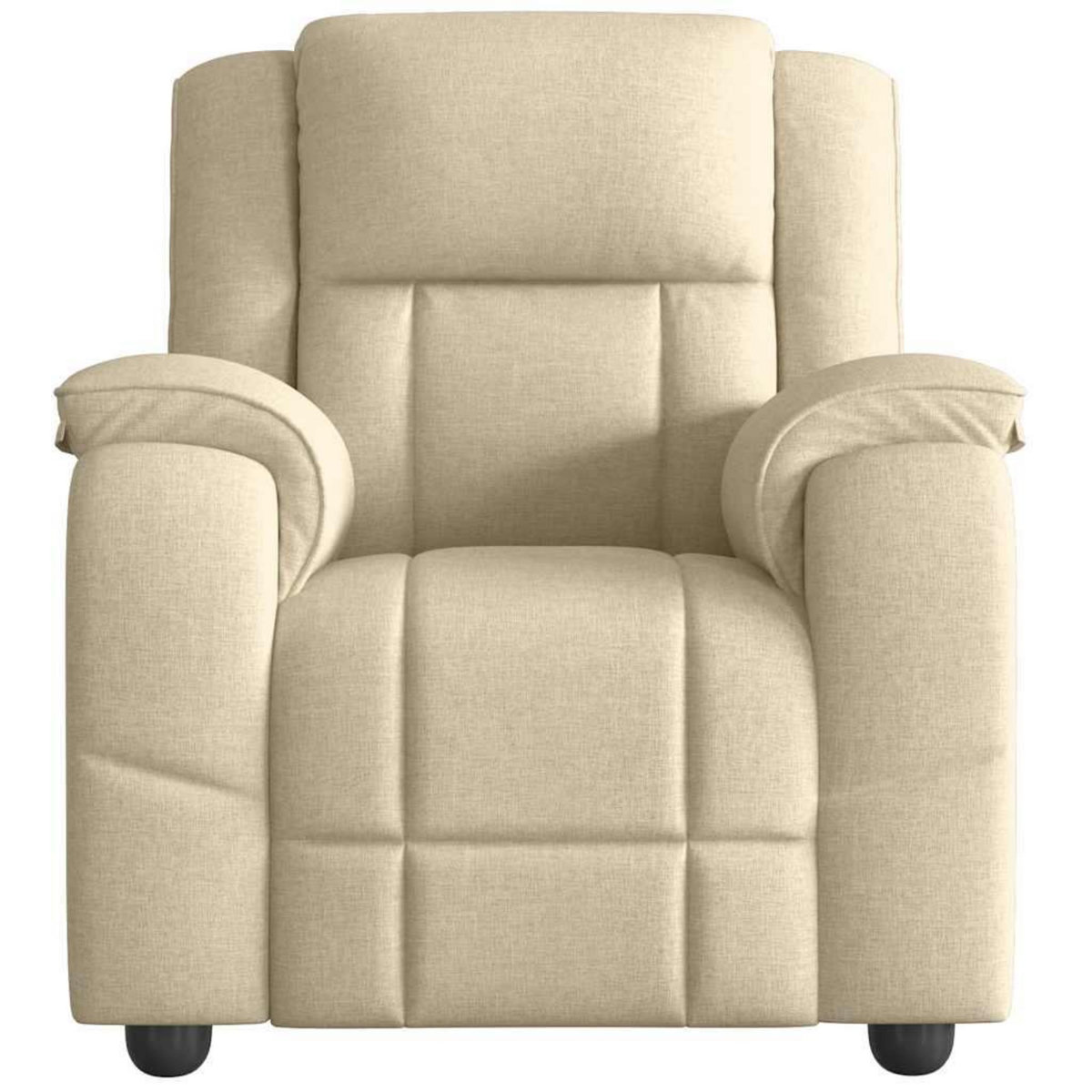 VIDAXL Fauteuil de massage inclinable Creme Tissu