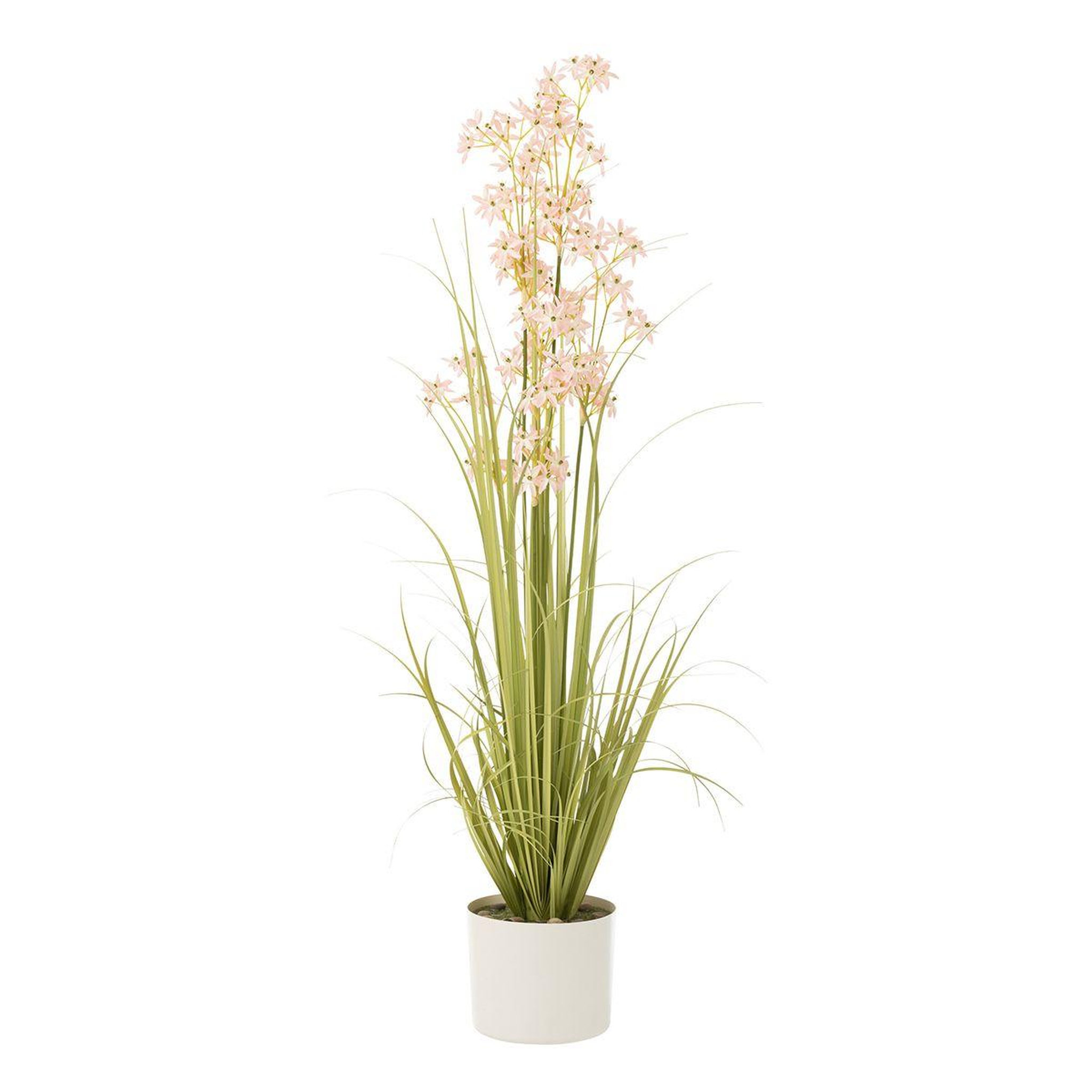 Voir la diapositive 1 : J-LINE Plante artificielle en pot  allium  160cm vert & rose