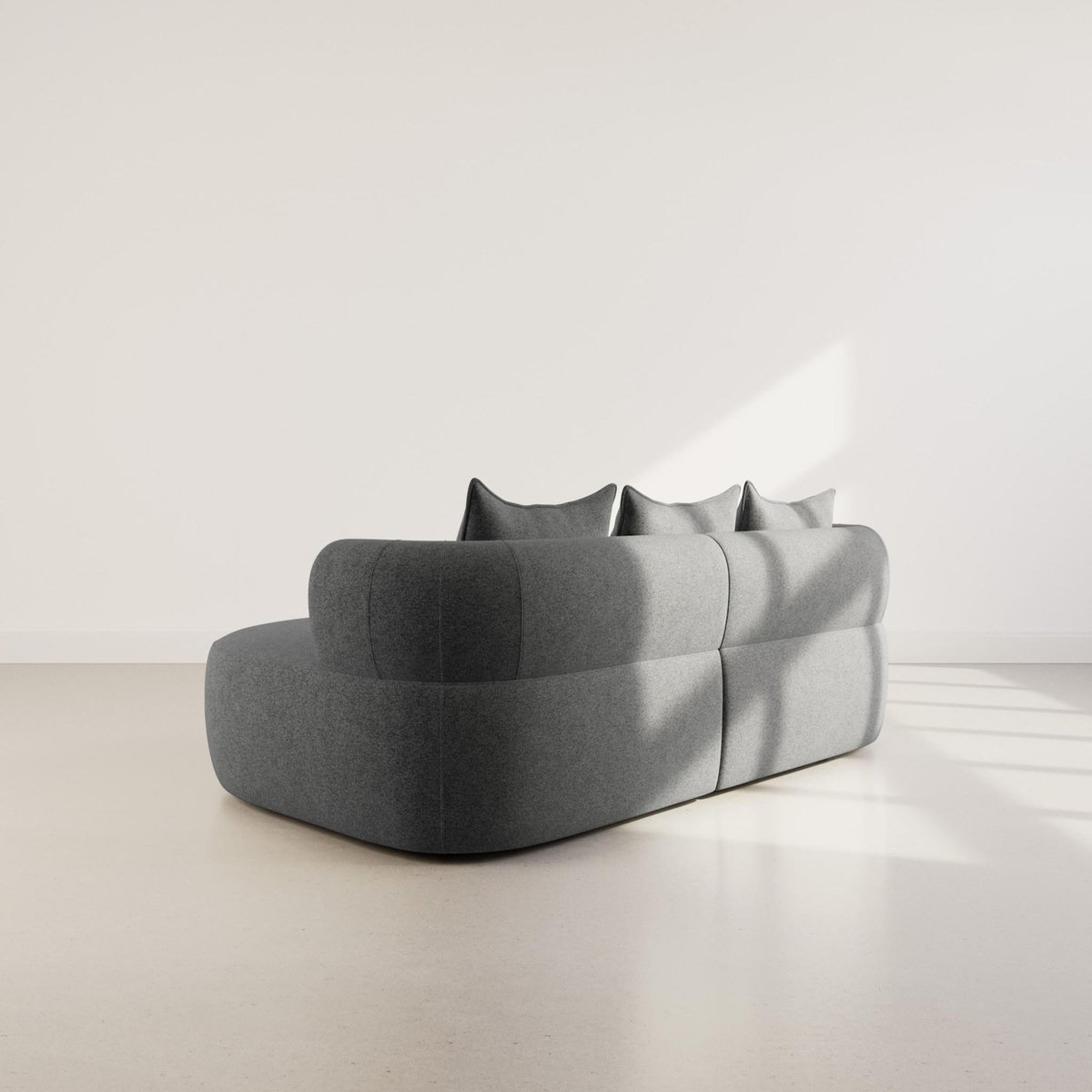 LISA DESIGN Angela - canapé d'angle droit 4 places en velours texturé