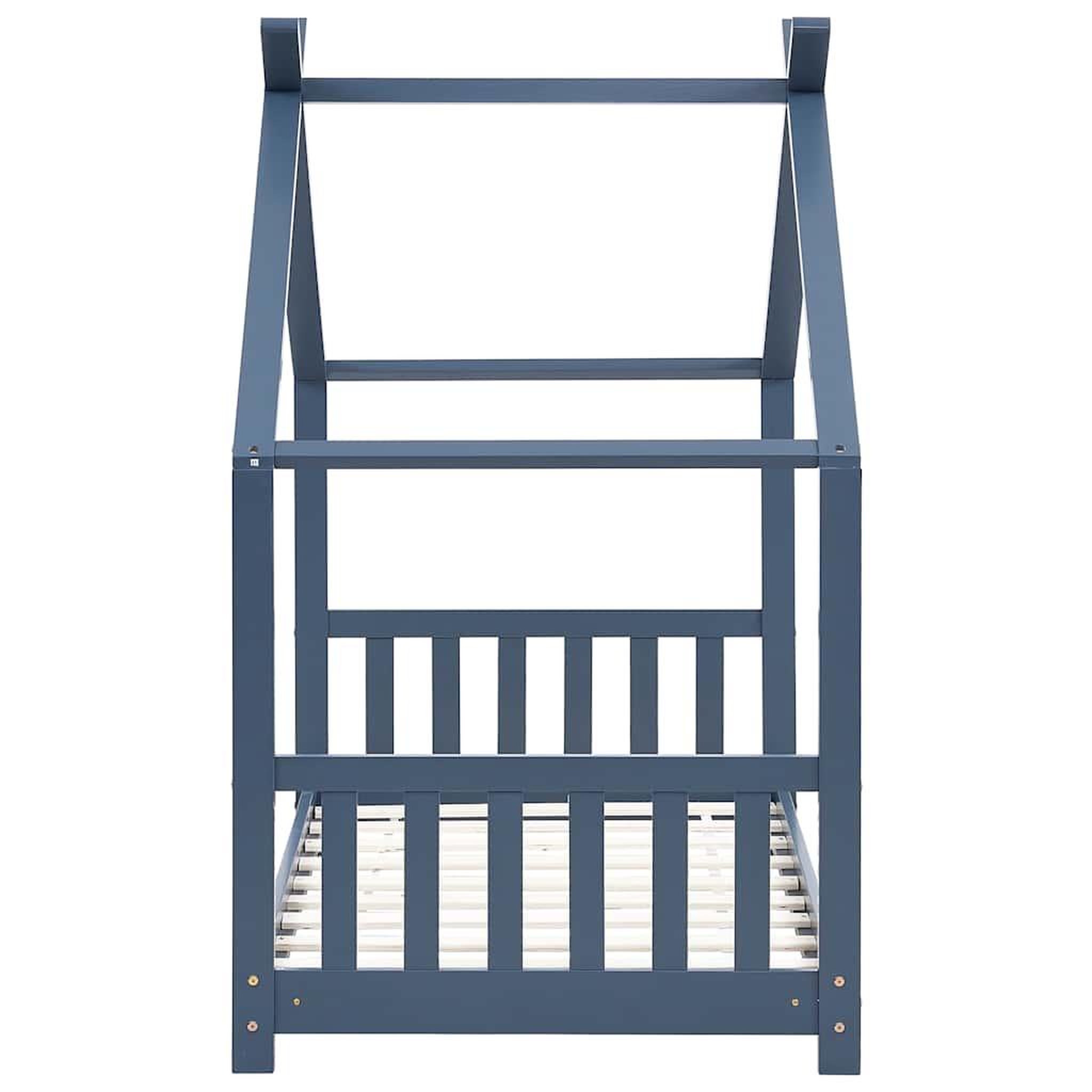 Voir la diapositive 5 : VIDAXL Cadre de lit d'enfant Gris Bois de pin massif 70x140 cm