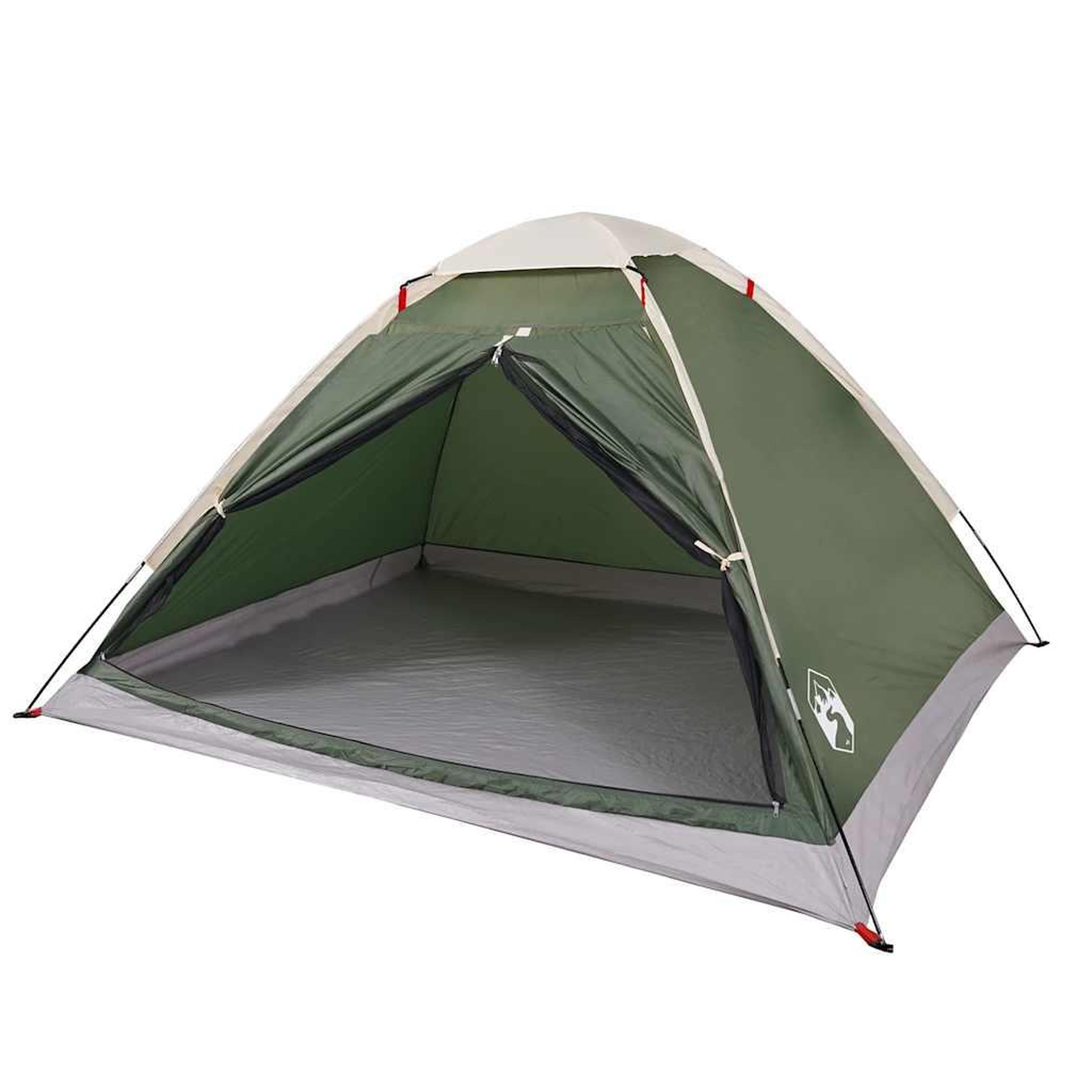 Voir la diapositive 4 : VIDAXL Tente de camping a dome 4 personnes vert impermeable
