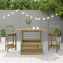 Voir la diapositive 4 : VIDAXL Table de jardin 100x50x75 cm bois de pin impregne