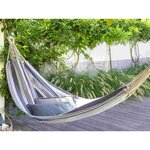 HESPERIDE Toile hamac coton à rayures Elozio Bleu - Hespéride