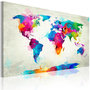 Voir la diapositive 1 : Paris Prix Tableau  Map of the World An Explosion of Colors