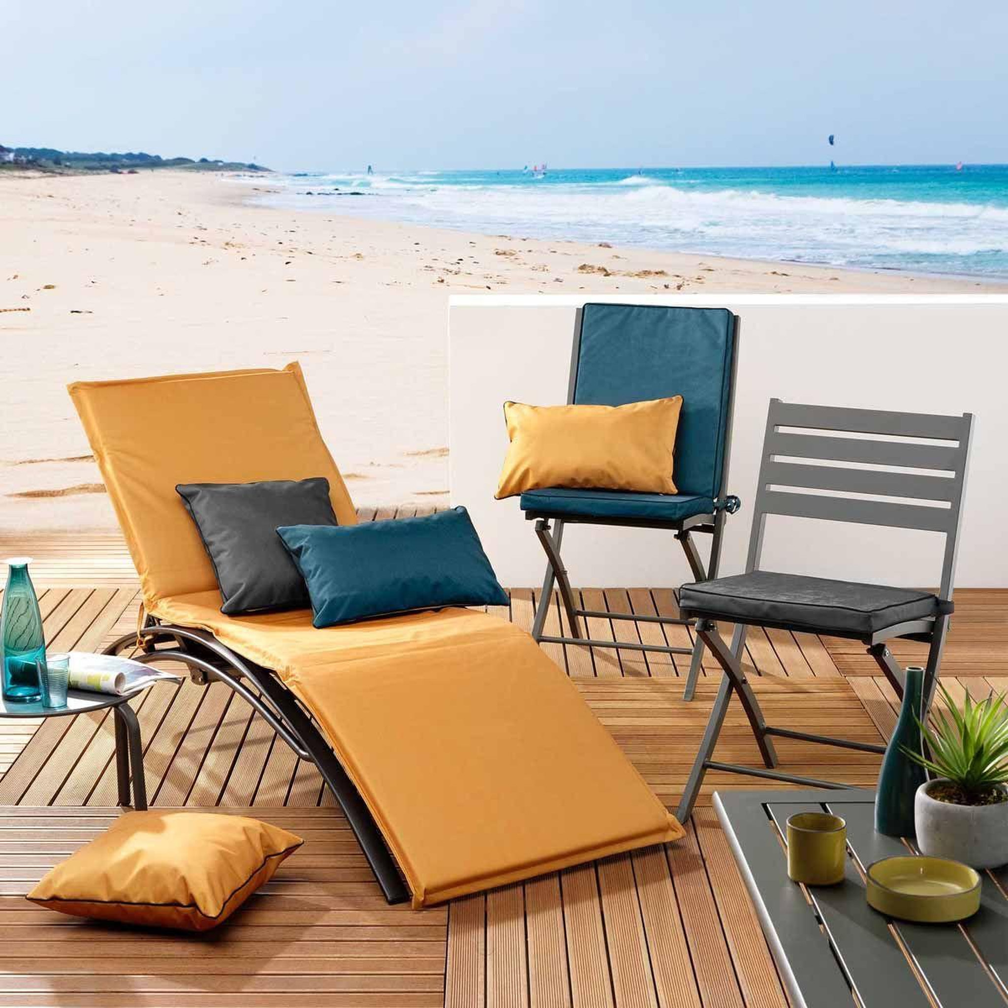 Voir la diapositive 5 : Douceur d'Intérieur Matelas bain de soleil  siesta  64x190cm gris