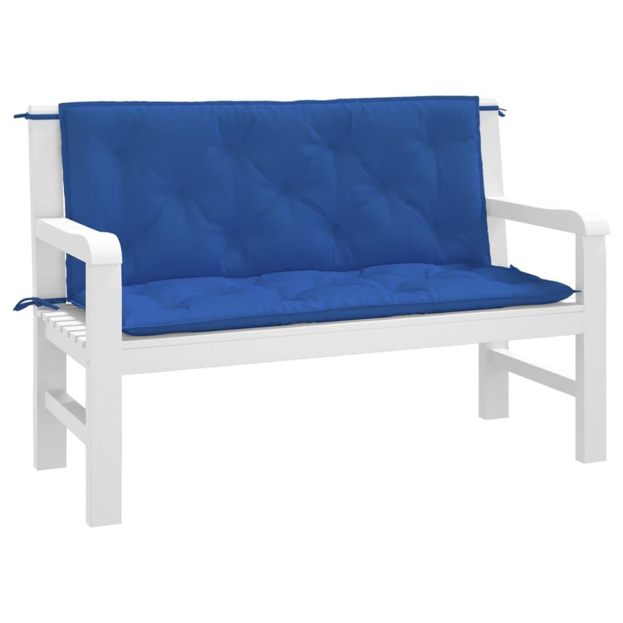 Voir la diapositive 3 : VIDAXL Coussins de banc jardin lot de 2 bleu 120x50x7 cm tissu Oxford