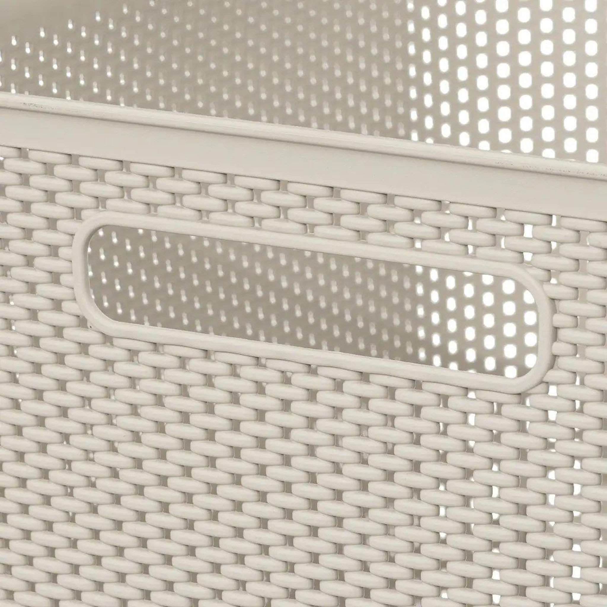 Voir la diapositive 2 : FIVE Panier de Rangement  Crochet  21cm Beige Lin