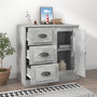 Voir la diapositive 3 : VIDAXL Buffet gris beton 70x35,5x67,5 cm bois d'ingenierie