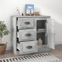 Voir la diapositive 3 : VIDAXL Buffet gris beton 70x35,5x67,5 cm bois d'ingenierie
