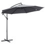 Voir la diapositive 1 : OUTSUNNY Parasol déporté octogonal rabattable dia. 3 m parasol de jardin avec pied en croix gris