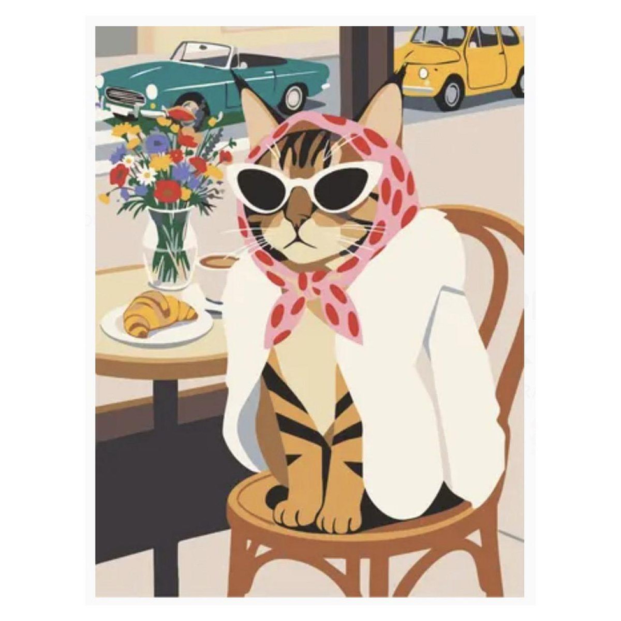 Voir la diapositive 2 : GRAINE CRÉATIVE Peinture au numero - fashion kitty