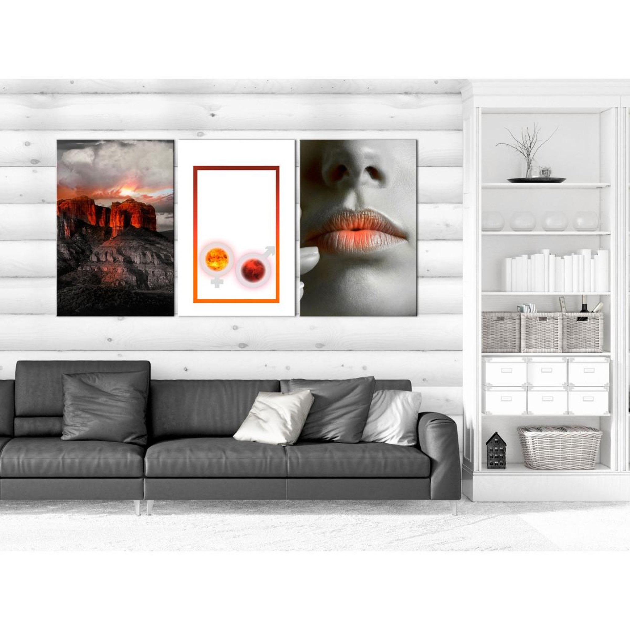 Voir la diapositive 2 : Paris Prix Tableau imprimé  passion 3 panneaux  60x120cm