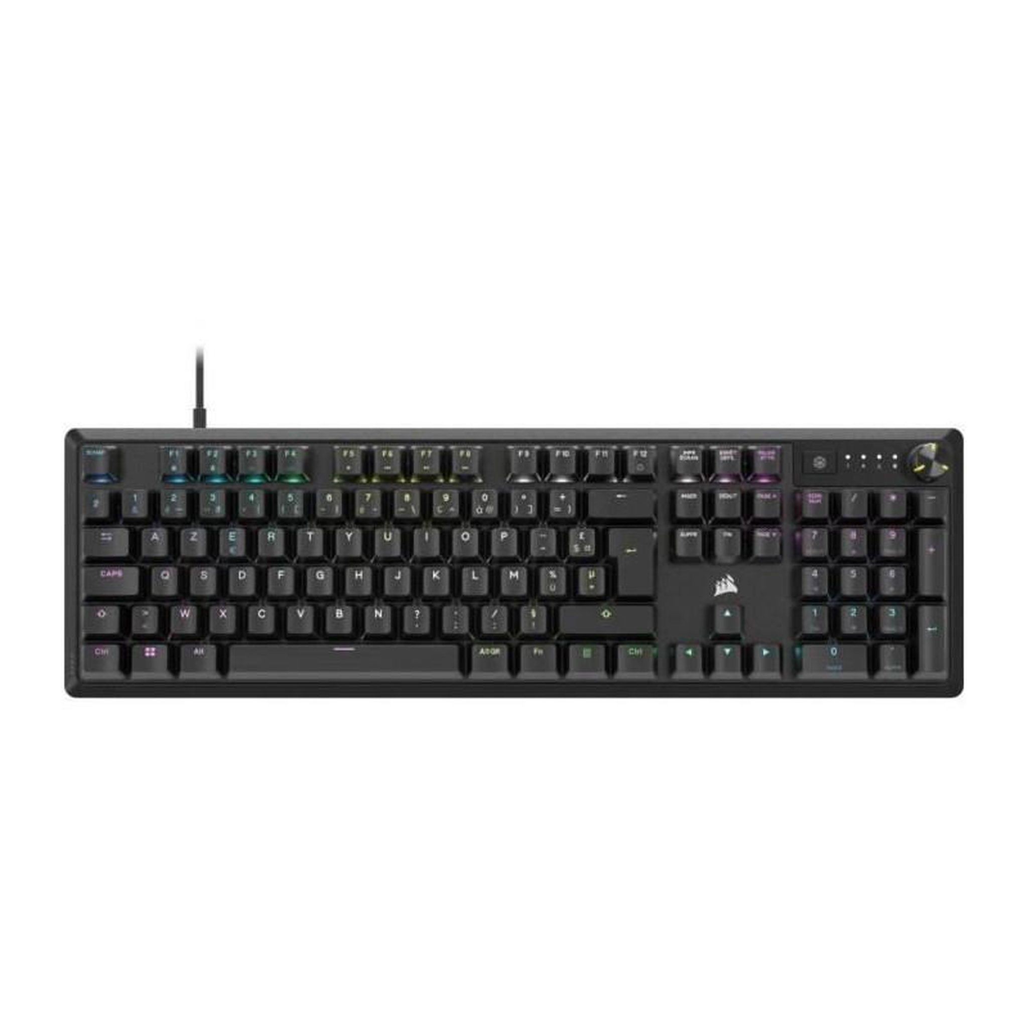 Corsair Clavier gamer mécanique - CORSAIR - K70 RGB CORE - Rétroéclairage RGB LED, MX Red, noir