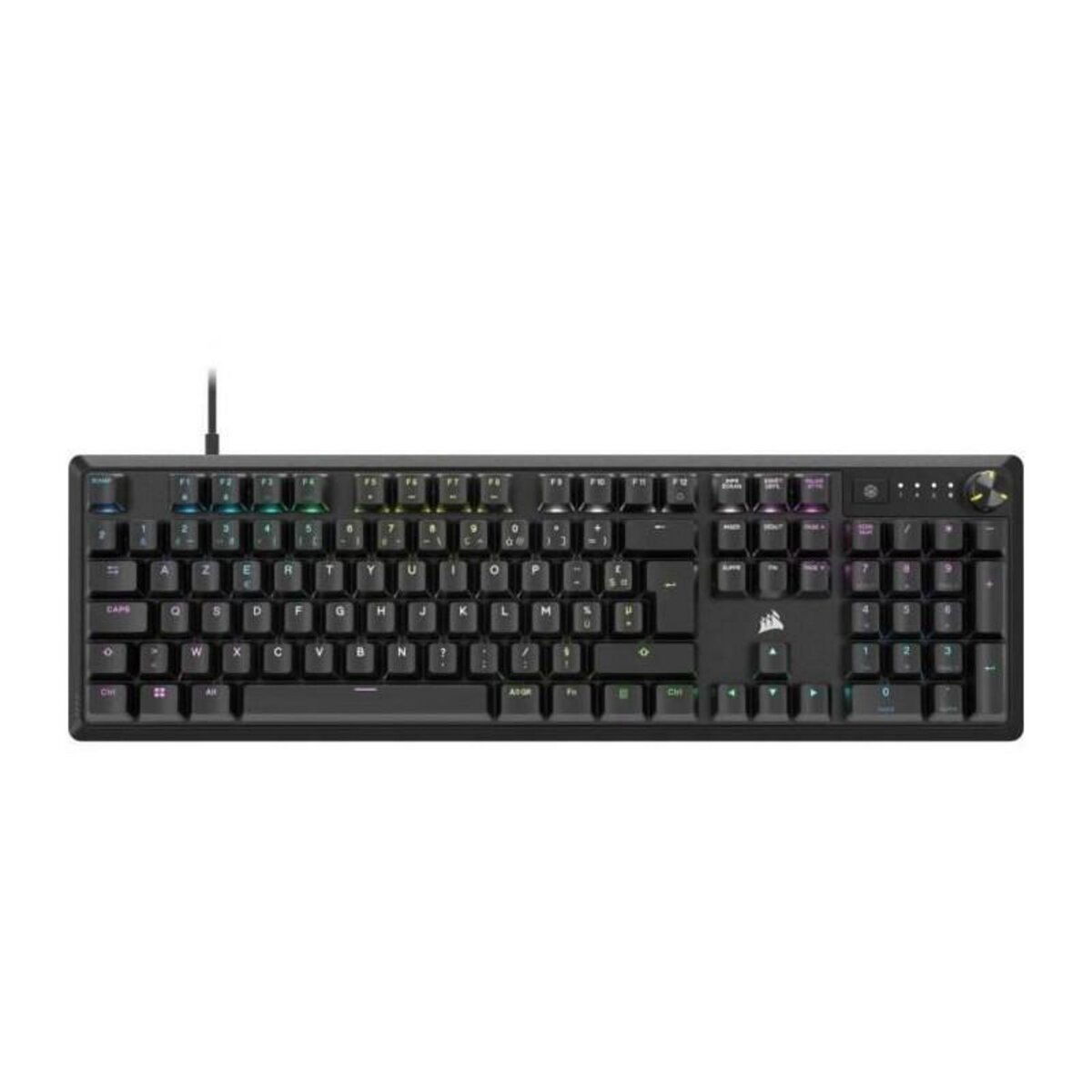 Corsair Clavier gamer mécanique - CORSAIR - K70 RGB CORE - Rétroéclairage RGB LED, MX Red, noir