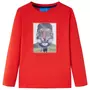 VIDAXL T-shirt pour enfants a manches longues rouge 116
