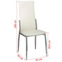 Voir la diapositive 6 : VIDAXL Chaises a manger lot de 4 blanc similicuir