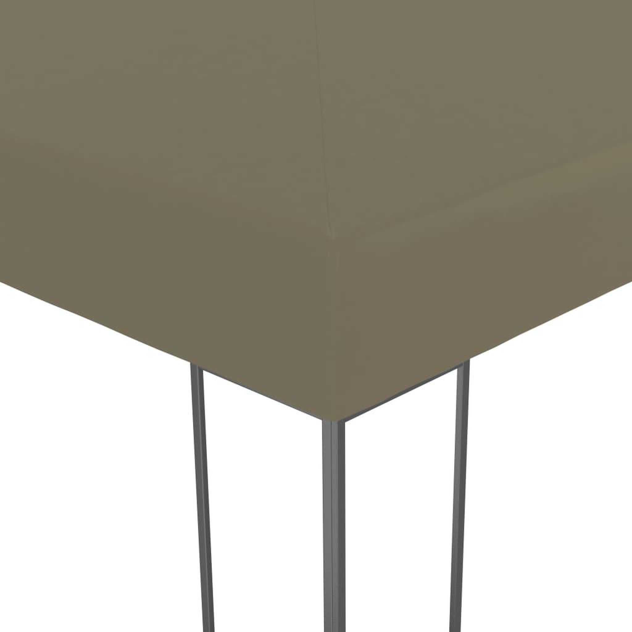 Voir la diapositive 5 : VIDAXL Chapiteau avec guirlande lumineuse a LED 3x3 m Taupe