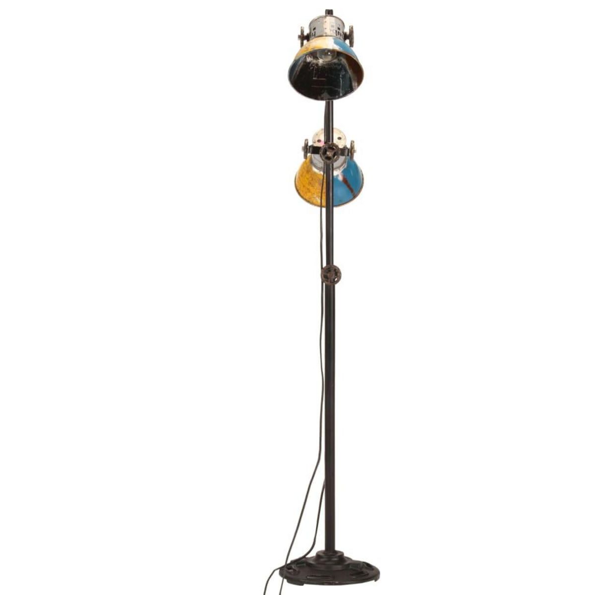 VIDAXL Lampadaire avec 2 abat-jour Multicolore E27