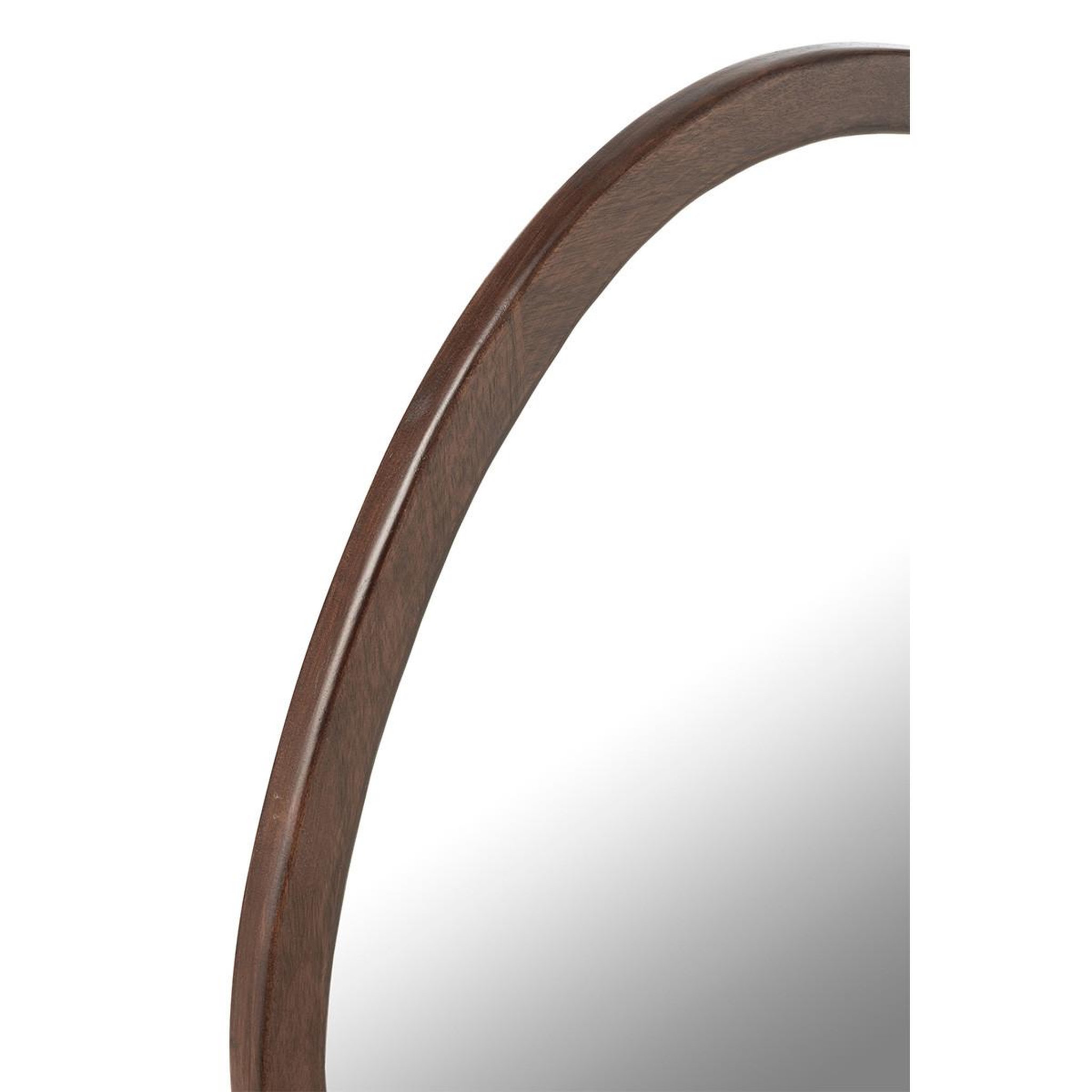 Voir la diapositive 2 : J-LINE Miroir Mural en Bois  Whisp  59cm Marron