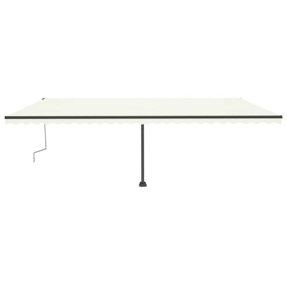 VIDAXL Auvent manuel retractable sur pied 600x300 cm Creme