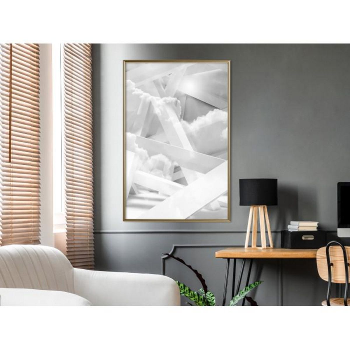 Paris Prix Affiche Murale Encadrée  Scaffold in the Clouds