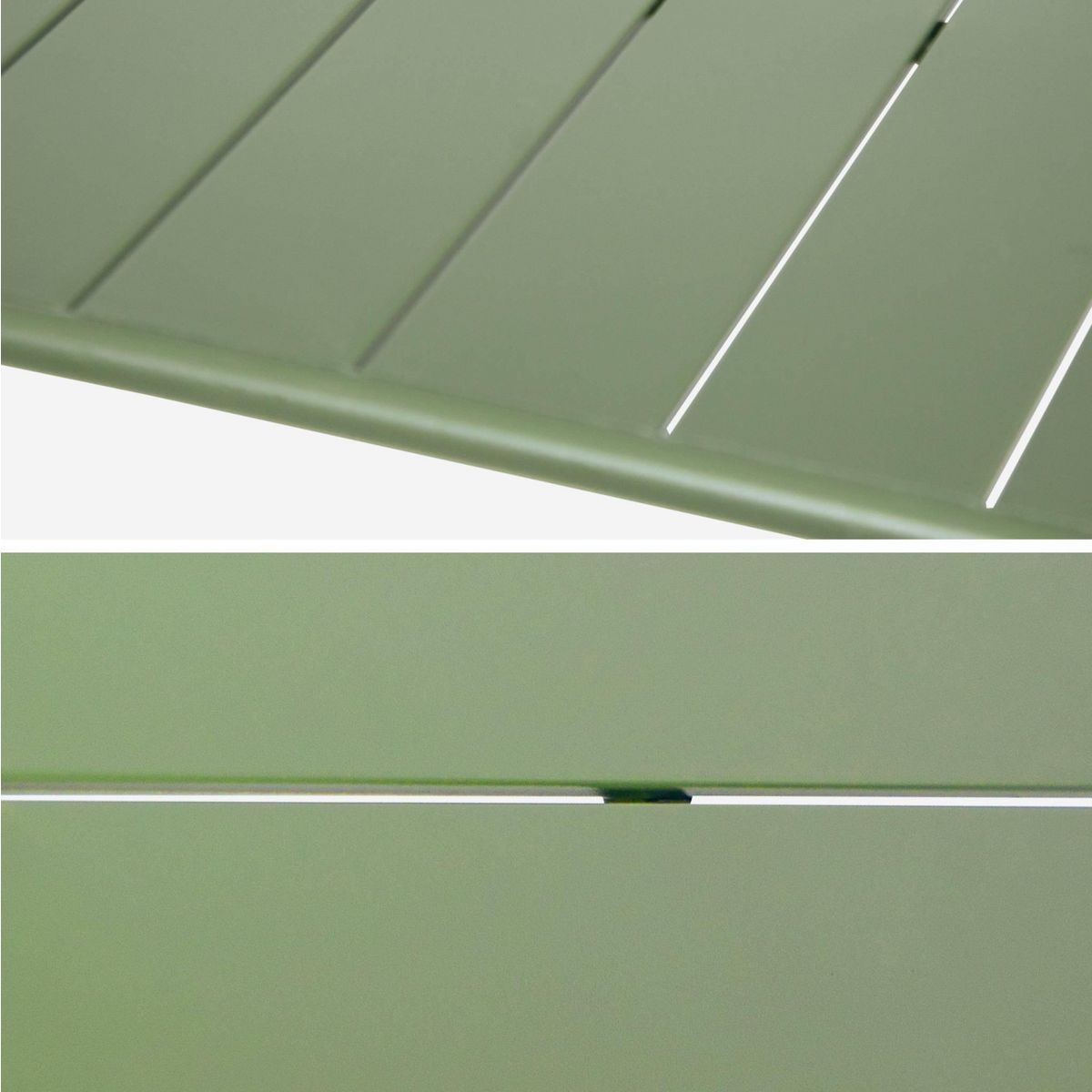 SWEEEK Table de jardin métal 6-8 places, Amelia 160x90xH72.5cm