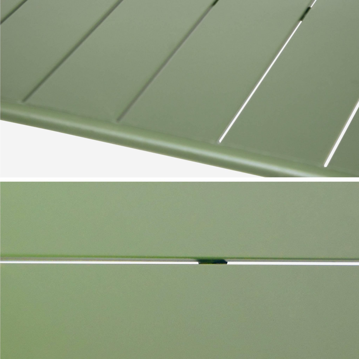 SWEEEK Table de jardin métal 6-8 places, Amelia 160x90xH72.5cm