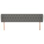 Voir la diapositive 3 : VIDAXL Tete de lit avec oreilles Gris fonce 203x23x78/88 cm Tissu