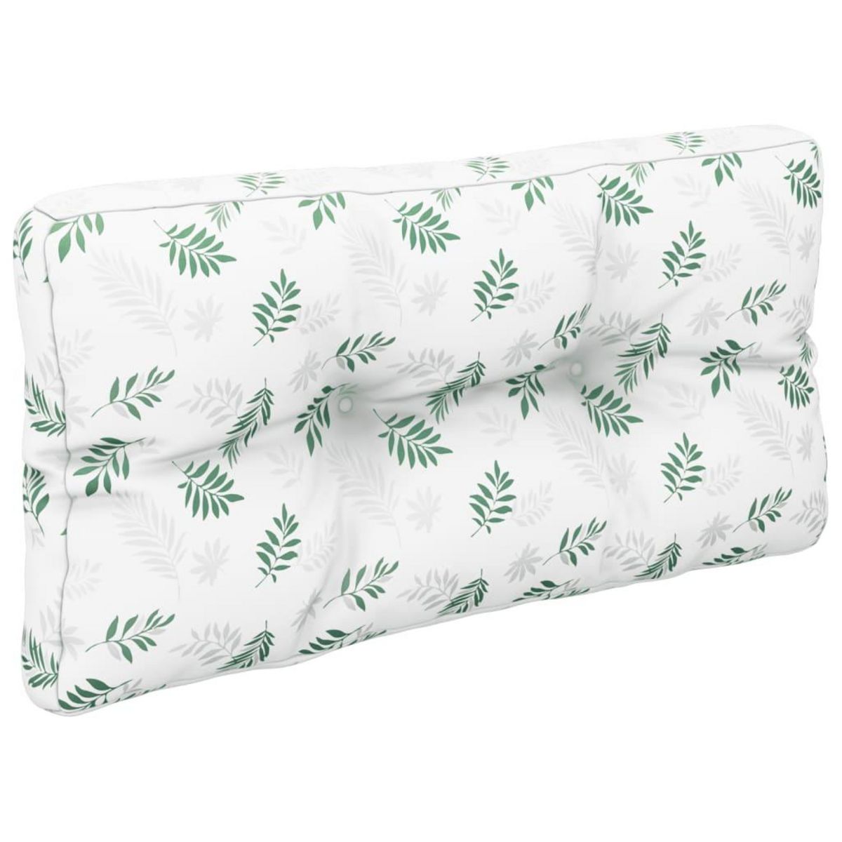 VIDAXL Coussins de palette lot de 2 motif de feuilles tissu