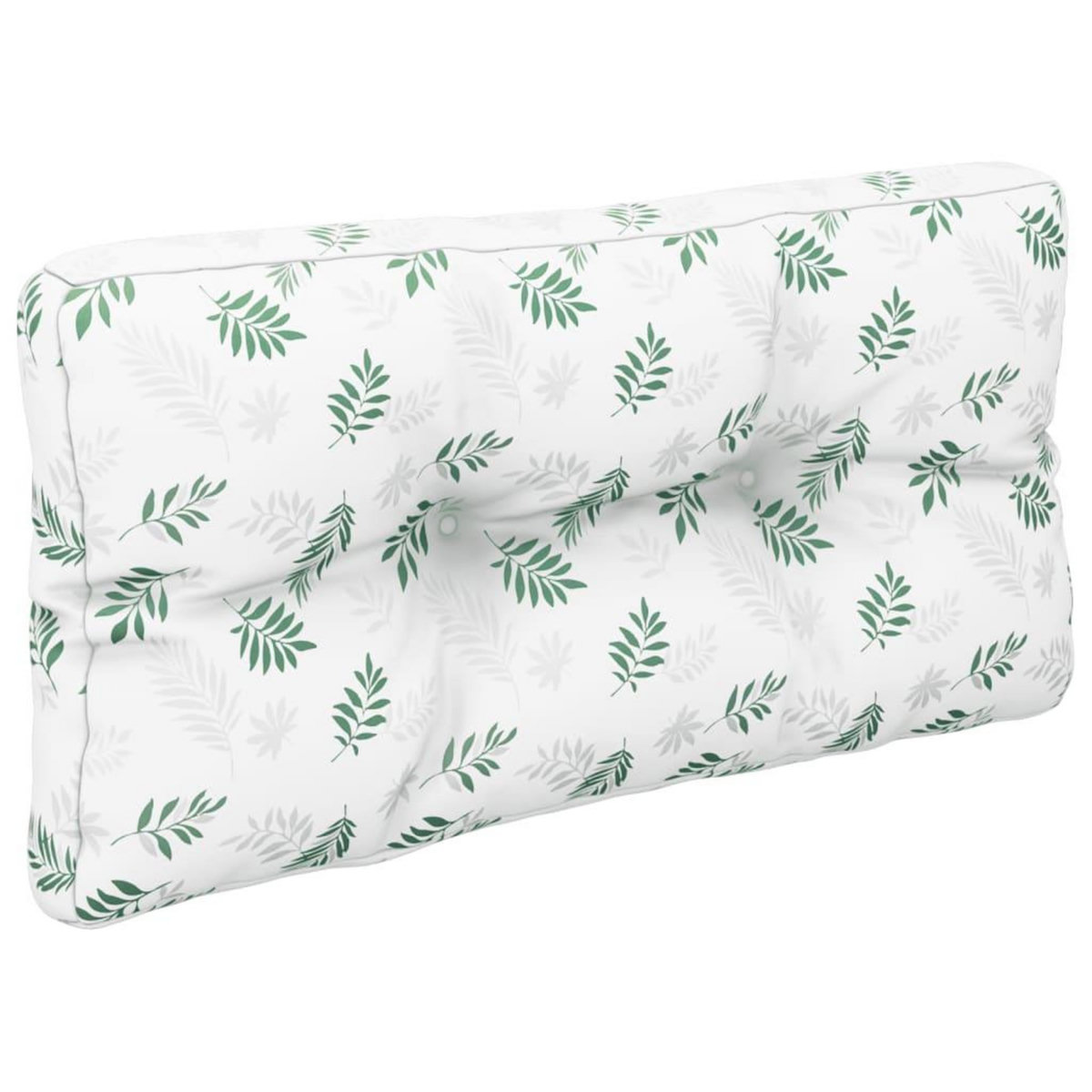 VIDAXL Coussins de palette lot de 2 motif de feuilles tissu