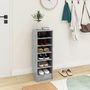 Voir la diapositive 5 : VIDAXL Armoire a chaussures Gris beton 31,5x35x90 cm Bois d'ingenierie
