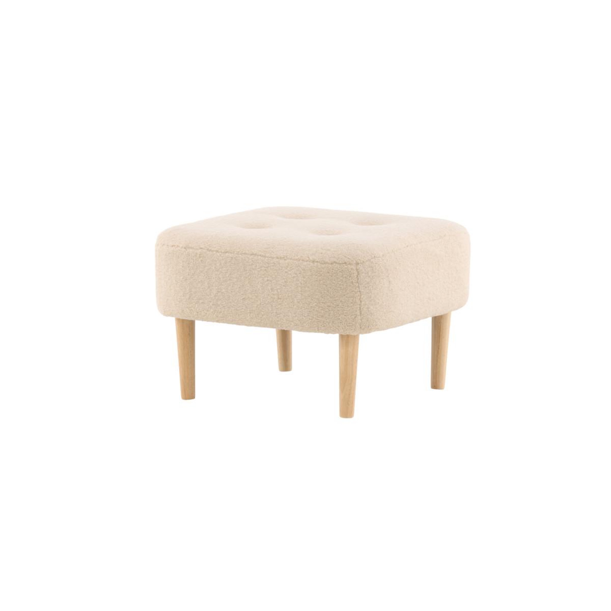 Voir la diapositive 3 : Paris Prix Pouf déco en tissu  salina  59cm naturel