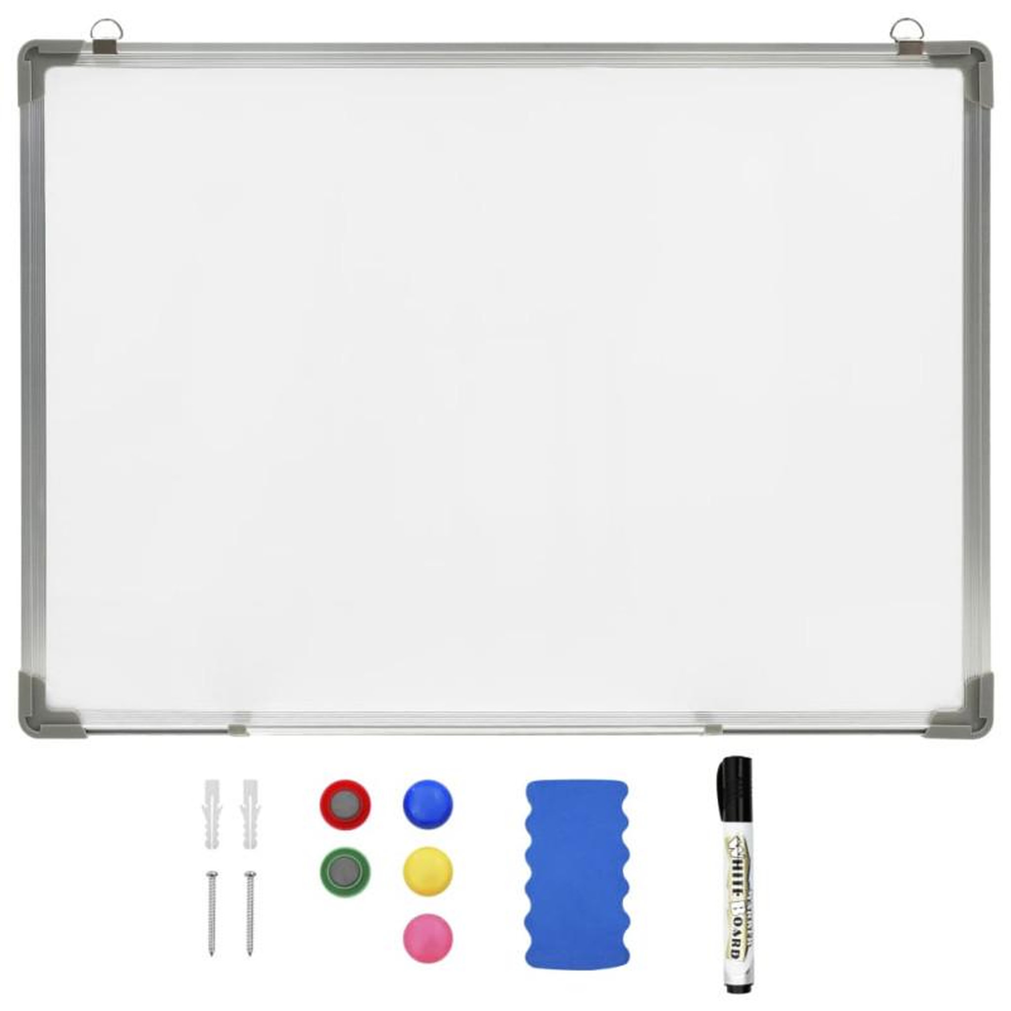 VIDAXL Tableau blanc magnétique effaçable à sec Blanc 70x50 cm Acier