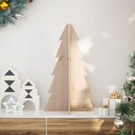 VIDAXL Arbre de Noël en bois pour decoration 69,5cm bois massif de pin