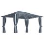 Voir la diapositive 2 : VIDAXL Tonnelle avec rideau et lumieres LED 4x3 m Anthracite Aluminium